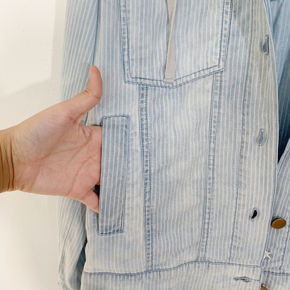 Michael Stars linen denim shirt jacket - Picture 7 of 8